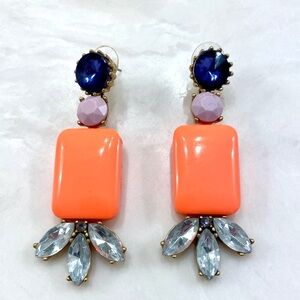 J. Crew Orange and Blue Drop Earrings
